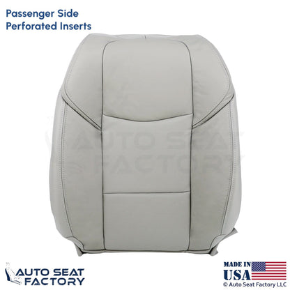 2013-2019 For Cadillac ATS Leather Front Passenger Top Seat Cover Light Platinum - OEM-Style Replacement Seat Cover
