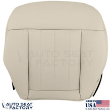 2014-2016 For Mercedes Benz E550 Leatherette Perf Driver Bottom Cover Silk Beige - OEM-Style Replacement Seat Cover