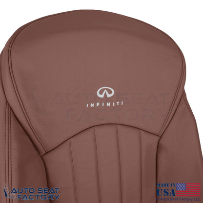 2008-2012 For Infiniti EX35 Genuine Leather Front Passenger Seat Covers Chestnut - OEM-Style Replacement Seat Cover