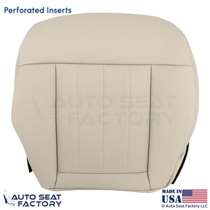 2010-2013 Fits Mercedes Benz E550 Leatherette Perf. Driver Bottom Cover Almond - OEM-Style Replacement Seat Cover