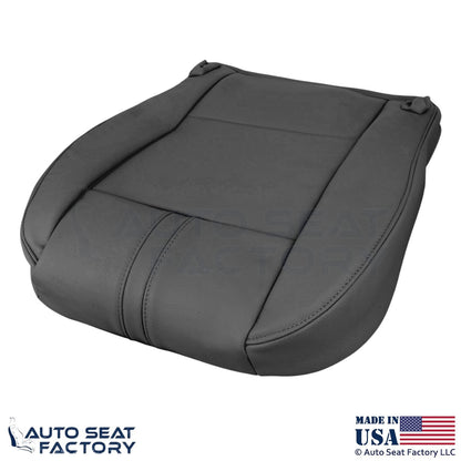 2003-2010 Fits BMW X3 Genuine Leather Front Driver Bottom Seat Cover Black - OEM-Style Replacement Seat Cover