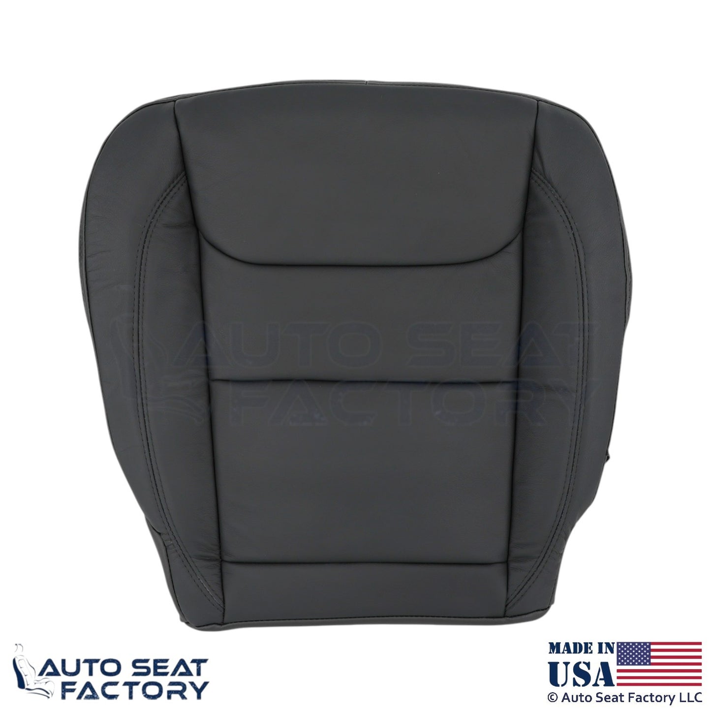 2020 Fits Dodge Ram 1500 Quad Cab Genuine Leather Front & Jump Seat Covers Black - OEM-Style Replacement Seat Cover