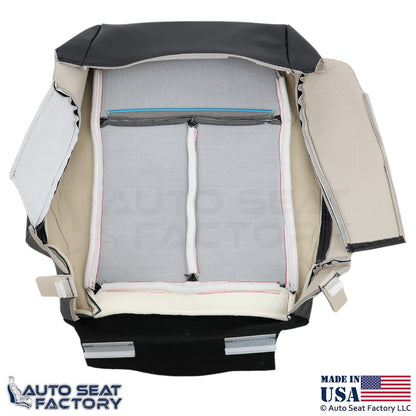 2013-2018 For Nissan Altima Sedan Genuine Leather Bottom Seat Covers Charcoal - OEM-Style Replacement Seat Cover