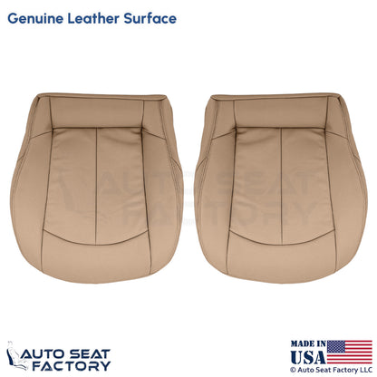 2009 Fits Mercedes Benz CLK350 Genuine Leather Front Bottom Seat Covers Beige - OEM-Style Replacement Seat Cover