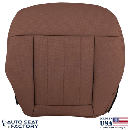 2010-2016 Fits Mercedes Benz E550 E350 Leatherette Perf. Bottom Covers Chestnut - OEM-Style Replacement Seat Cover