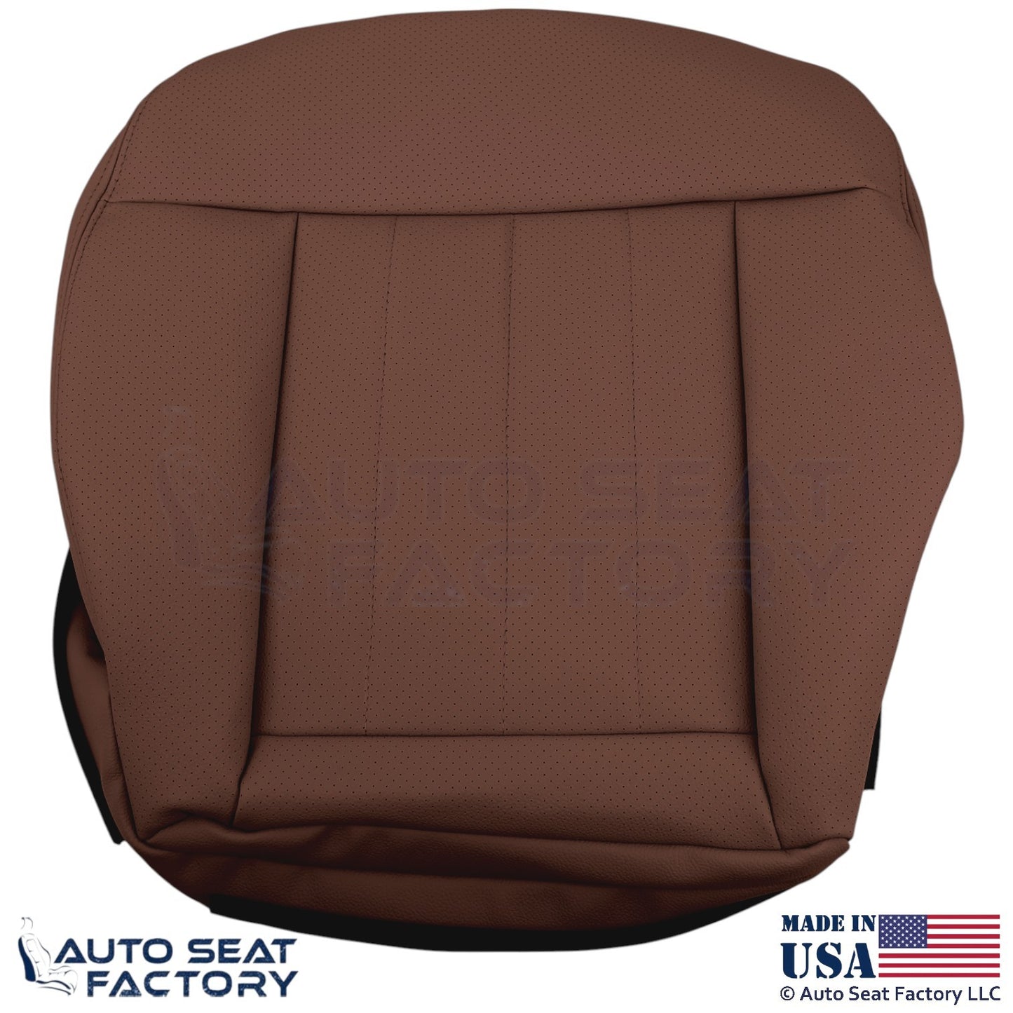 2010-2016 For Mercedes Benz E550 Leatherette Prf Passenger Bottom Cover Chestnut - OEM-Style Replacement Seat Cover