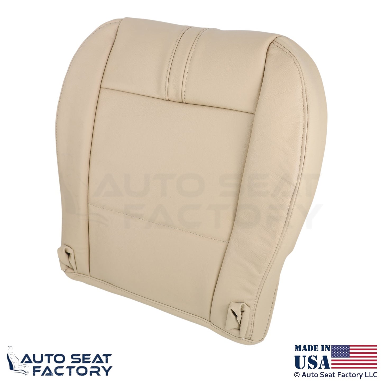 2003-2010 Fits BMW X3 Leatherette Front Bottom Replacement Covers Sand Beige - OEM-Style Replacement Seat Cover
