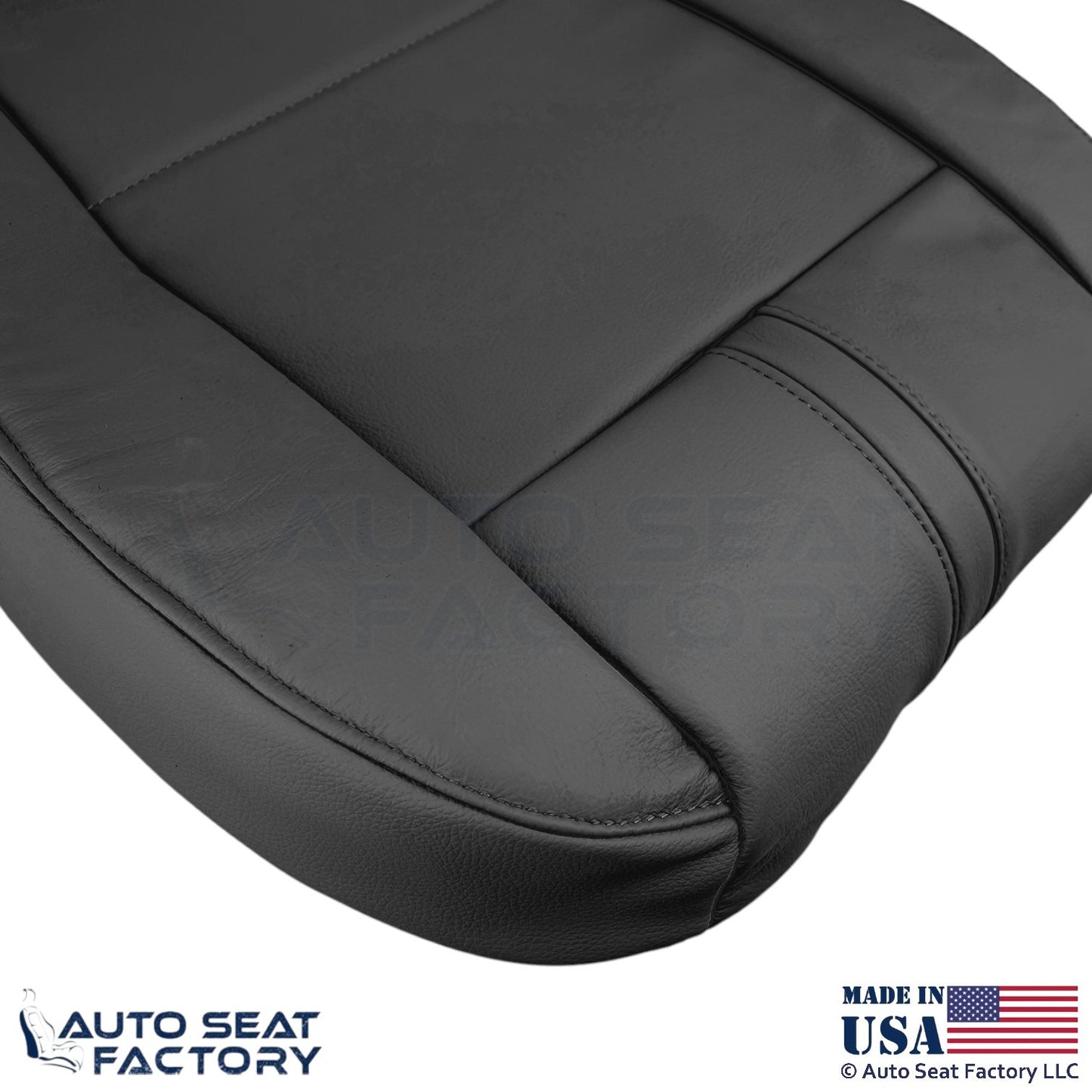 2003-2010 Fits BMW X3 Synthetic Leather Front Psssenger Bottom Seat Cover Black - OEM-Style Replacement Seat Cover