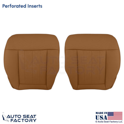 2010-2016 Fits Mercedes Benz E550 Leatherette Perf. Bottom Covers Natural Beige - OEM-Style Replacement Seat Cover