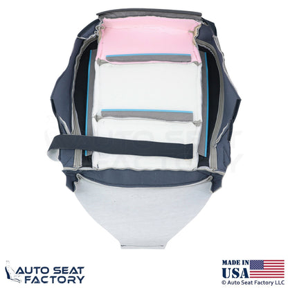 2013-2019 Fits Cadillac ATS Leatherette Perf Front Passenger Bottom Cover Black - OEM-Style Replacement Seat Cover