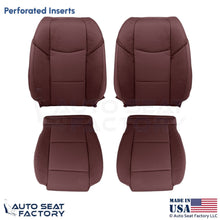 2013-2019 Fits Cadillac ATS Leather Perf Front Seat Covers Morello Red - OEM-Style Replacement Seat Cover