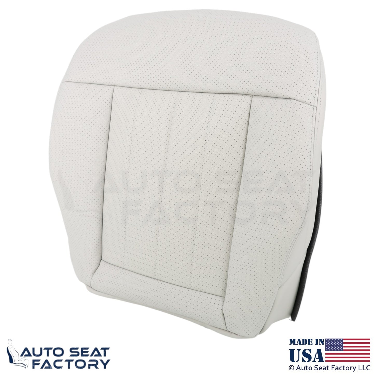 2014-2016 Fits Mercedes Benz E550 E350 Genuine Leather Perf. Bottom Covers Gray - OEM-Style Replacement Seat Cover