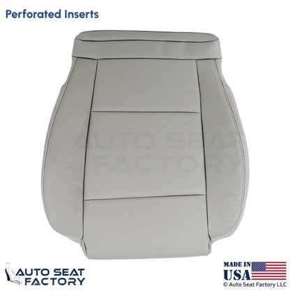2013-2019 Fits Cadillac ATS Leather Front Driver Bottom Cover Light Platinum - OEM-Style Replacement Seat Cover