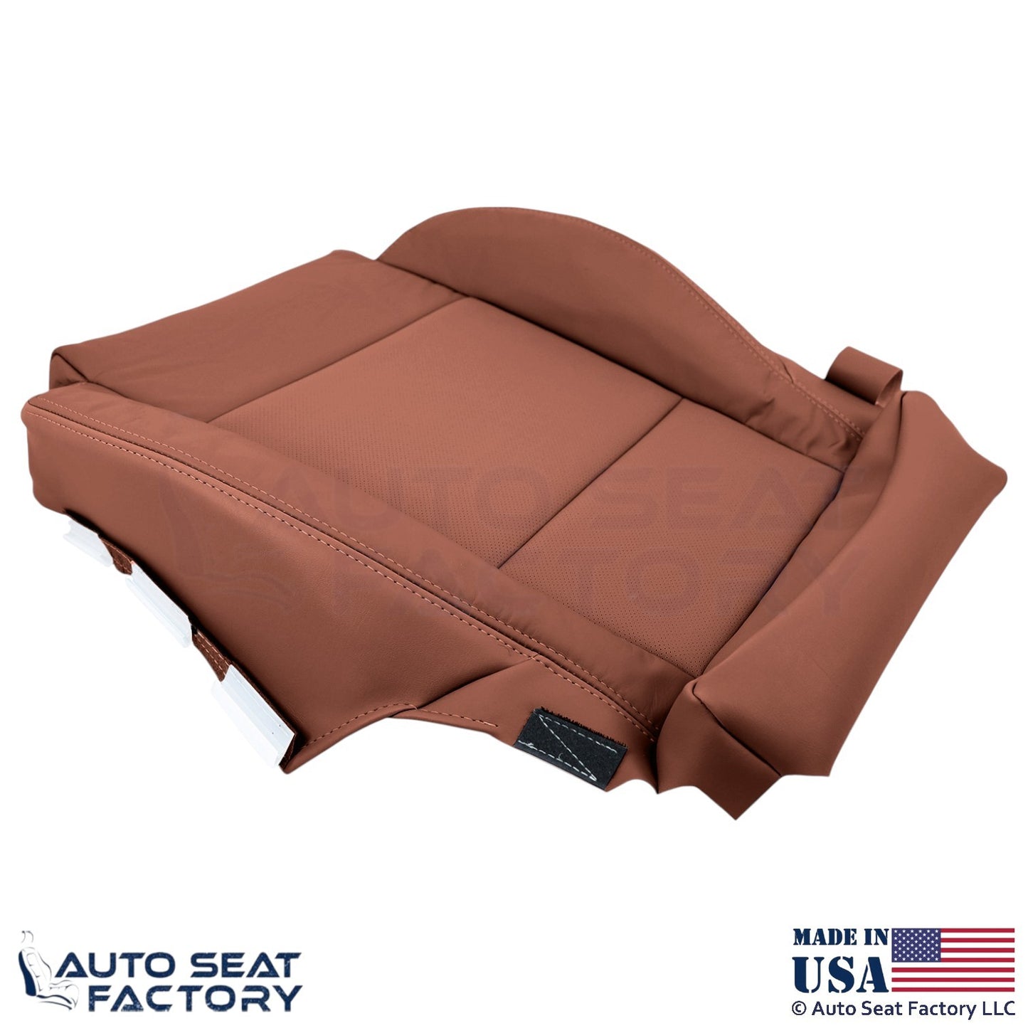 2015-2019 Fits Cadillac ATS Leatherette Perf Front Driver Side Seat Covers Brown - OEM-Style Replacement Seat Cover