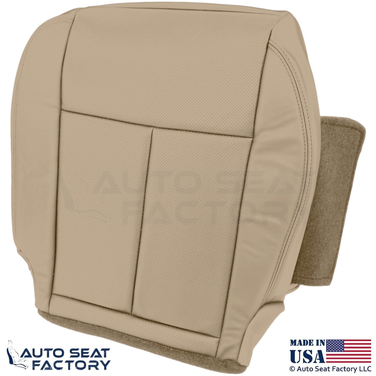 2013-2018 Fits Nissan Altima Sedan Genuine Leather Driver Bottom Cover Beige - OEM-Style Replacement Seat Cover