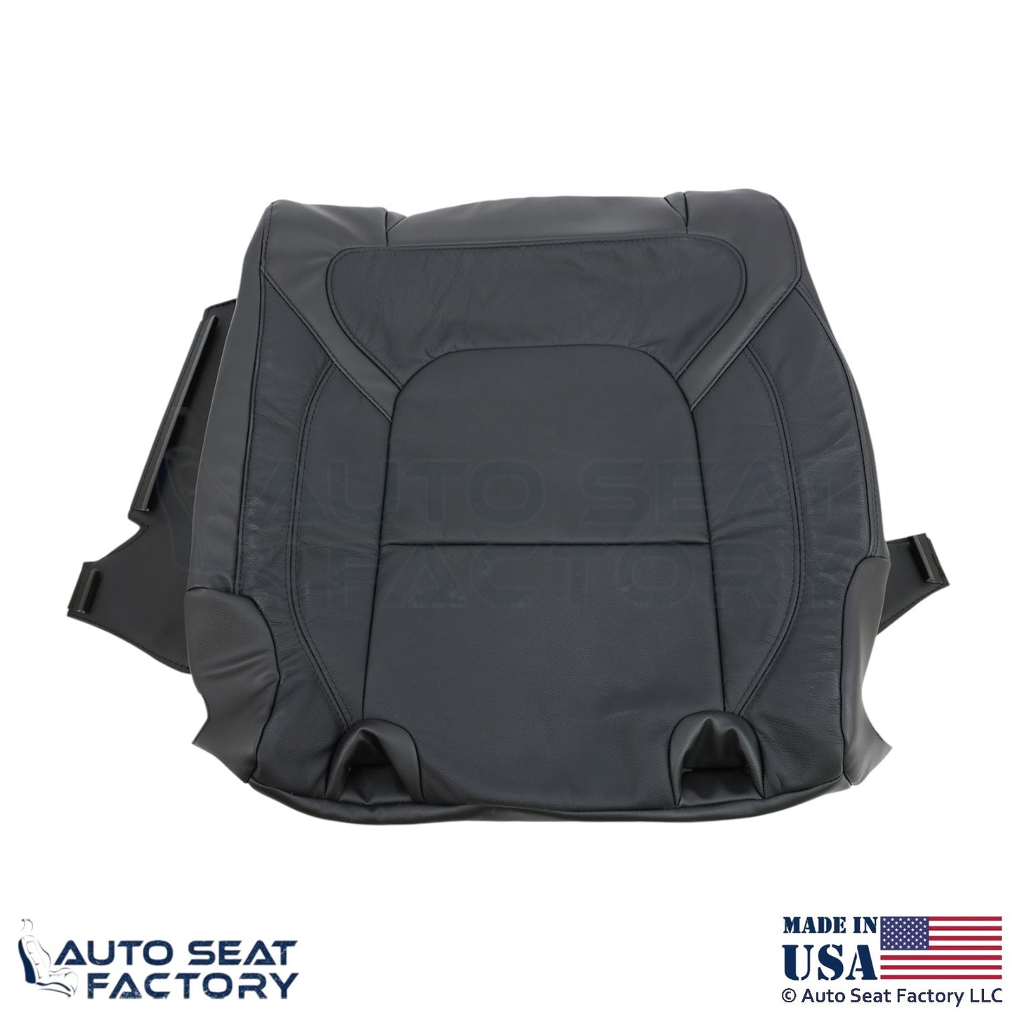 2020 For Dodge Ram 1500 Genuine Leather Rear Bench Passenger Side Top Cover BLK - OEM-Style Replacement Seat Cover