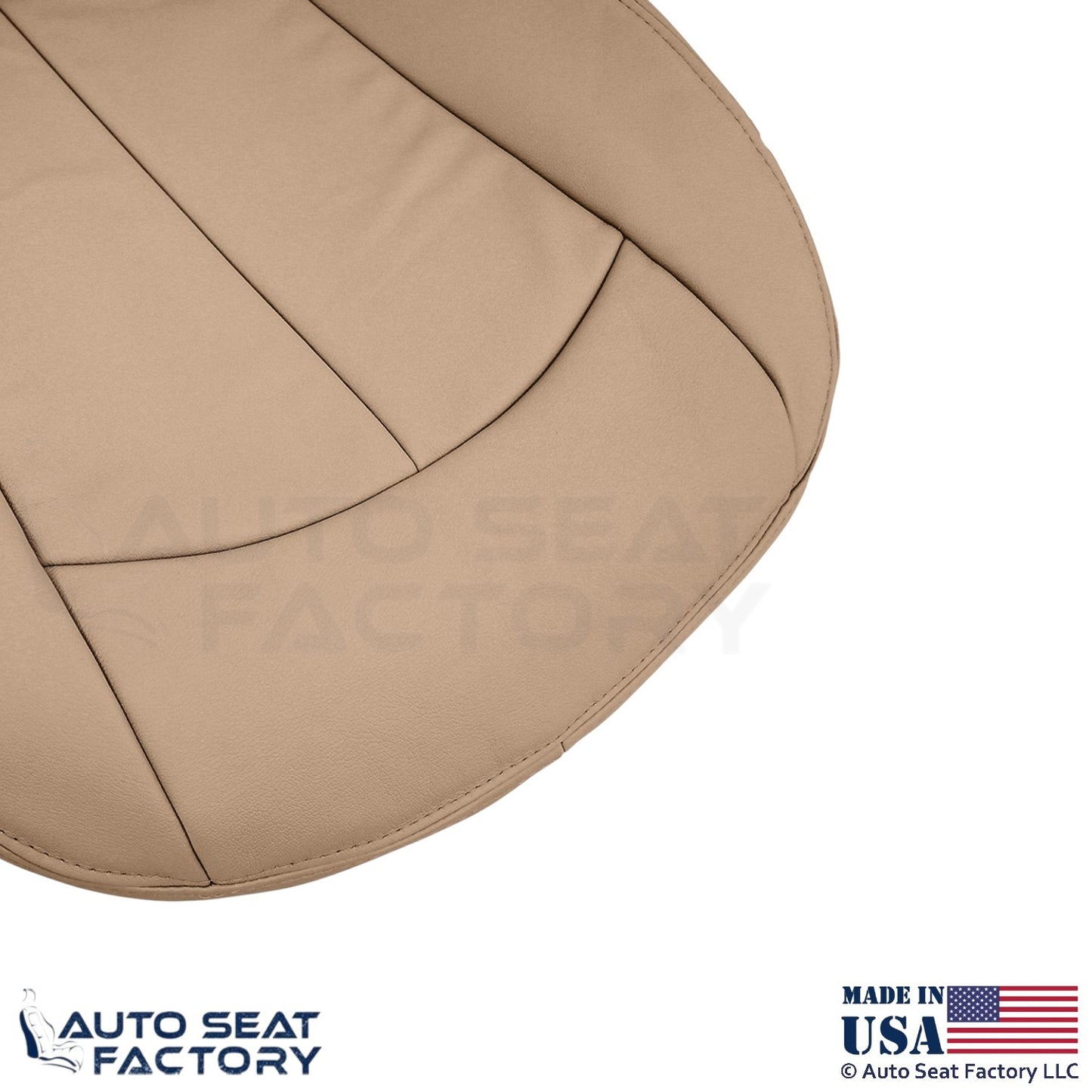 2009 Fits Mercedes Benz CLK350 Genuine Leather Passenger Bottom Seat Cover Beige - OEM-Style Replacement Seat Cover