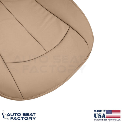 2009 Fits Mercedes Benz CLK350 Genuine Leather Passenger Bottom Seat Cover Beige - OEM-Style Replacement Seat Cover