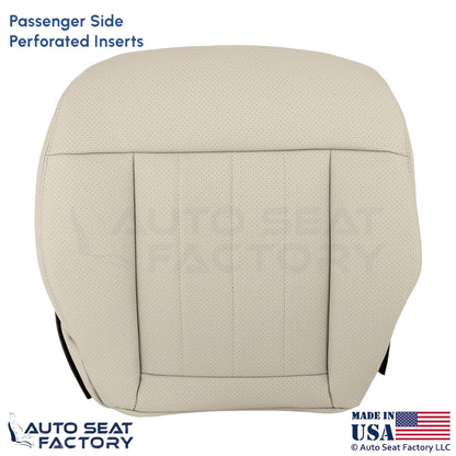 2010-2013 Fits Mercedes Benz E550 Leatherette Perf Passenger Bottom Cover Almond - OEM-Style Replacement Seat Cover
