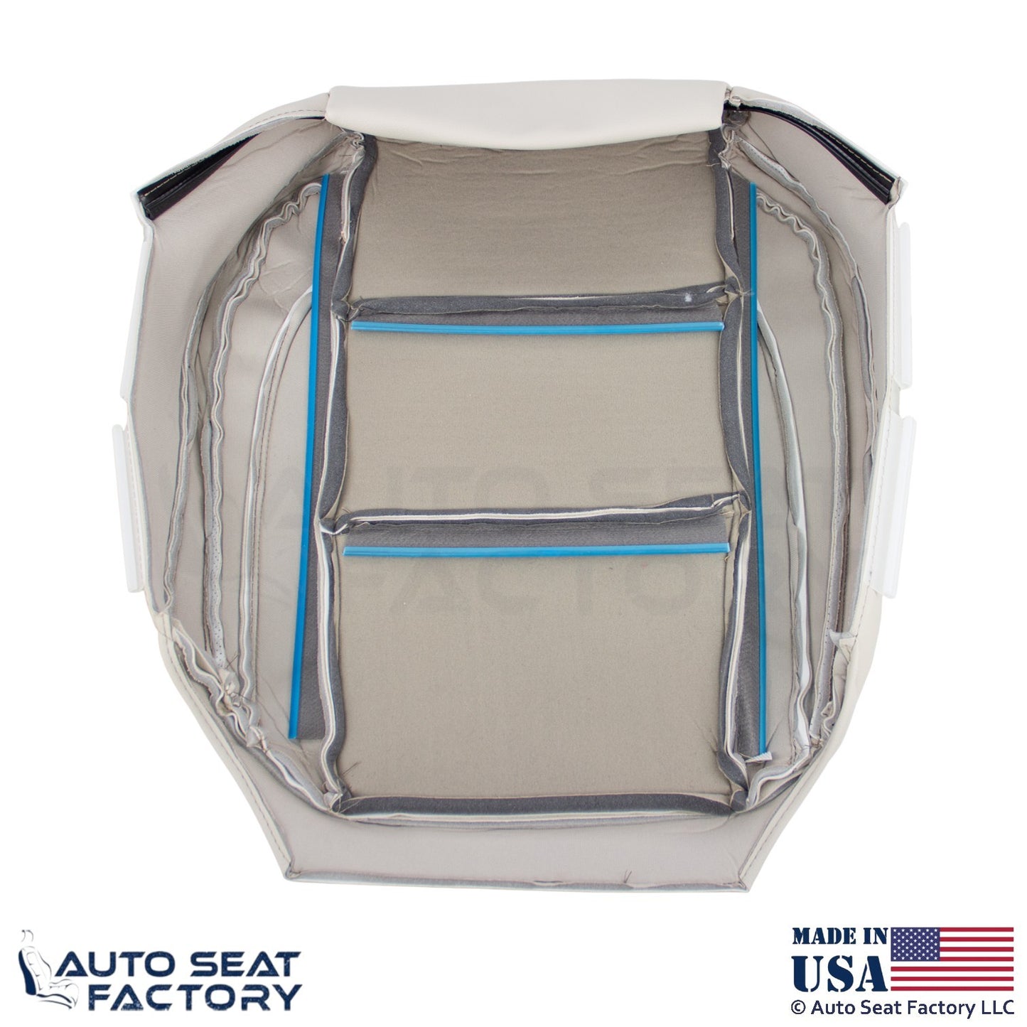 2008-2013 Fits Volvo C70 Leather Perforated Front Passenger Covers Calcite Cream - OEM-Style Replacement Seat Cover