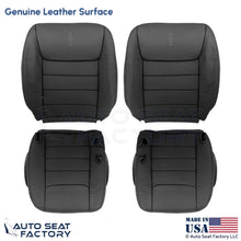 1999-2001 Fits Lincoln Town Car Genuine Leather Front Seat Covers Deep Charcoal - OEM-Style Replacement Seat Cover