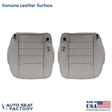 1999-2001 For Lincoln Town Car Genuine Leather Front Bottom Covers Lt. Graphite - OEM-Style Replacement Seat Cover
