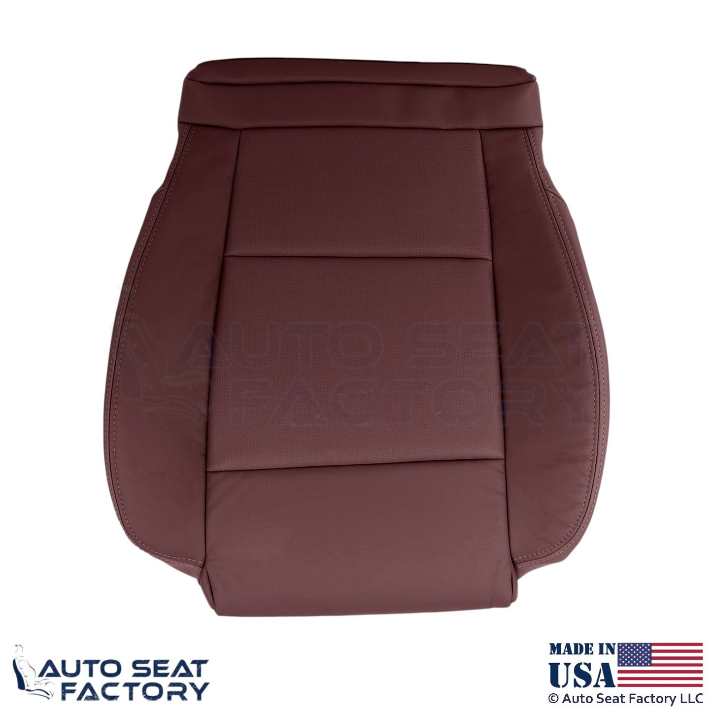 2013-2019 Fits Cadillac ATS Leatherette Front Driver Bottom Cover Morello Red - OEM-Style Replacement Seat Cover
