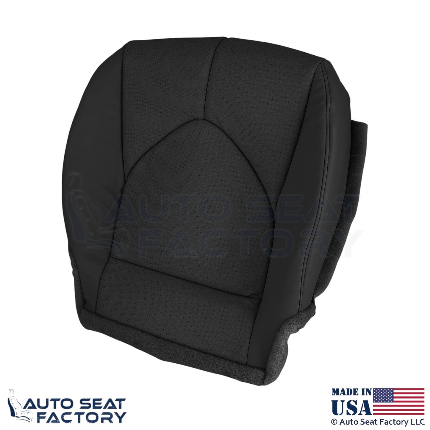 2020-2024 Fits Toyota Highlander Genuine Leather Front Driver Bottom Cover Black - OEM-Style Replacement Seat Cover