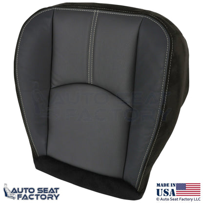 2008-2011 For Mazda Tribute Genuine Leather Driver Covers Black w/ White Stitch - OEM-Style Replacement Seat Cover