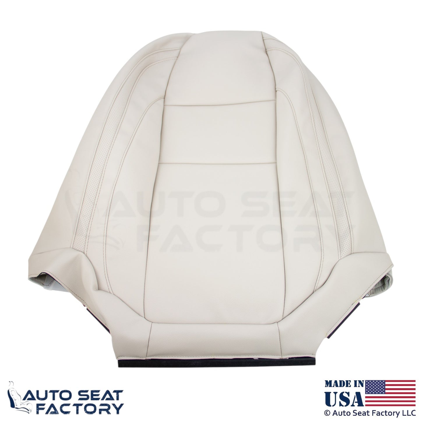 2008-2013 Fits Volvo C70 Leather Perf. Front Driver Seat Covers Calcite Cream - OEM-Style Replacement Seat Cover