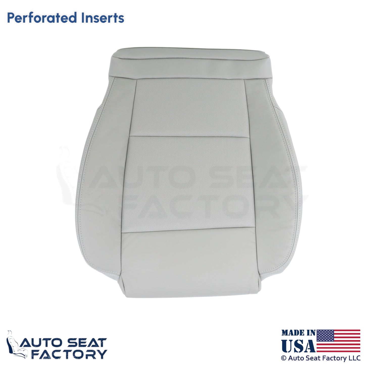 2015-2019 Fits Cadillac ATS Leather Front Driver Bottom Seat Cover Light Neutral - OEM-Style Replacement Seat Cover