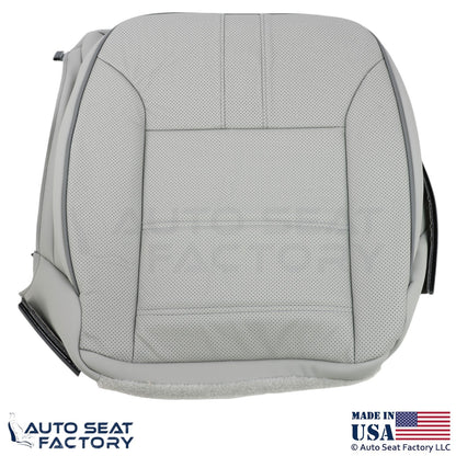 2010-2013 Fits Mercedes Benz R-Class Genuine Leather Passenger Bottom Cover Gray - OEM-Style Replacement Seat Cover