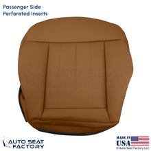 2010-2016 For Mercedes Benz E550 Leatherette Perf Passenger Bottom Cover Beige - OEM-Style Replacement Seat Cover
