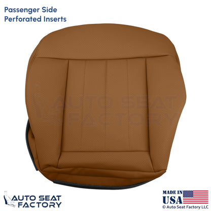 2010-2016 For Mercedes Benz E550 Leatherette Perf Passenger Bottom Cover Beige - OEM-Style Replacement Seat Cover