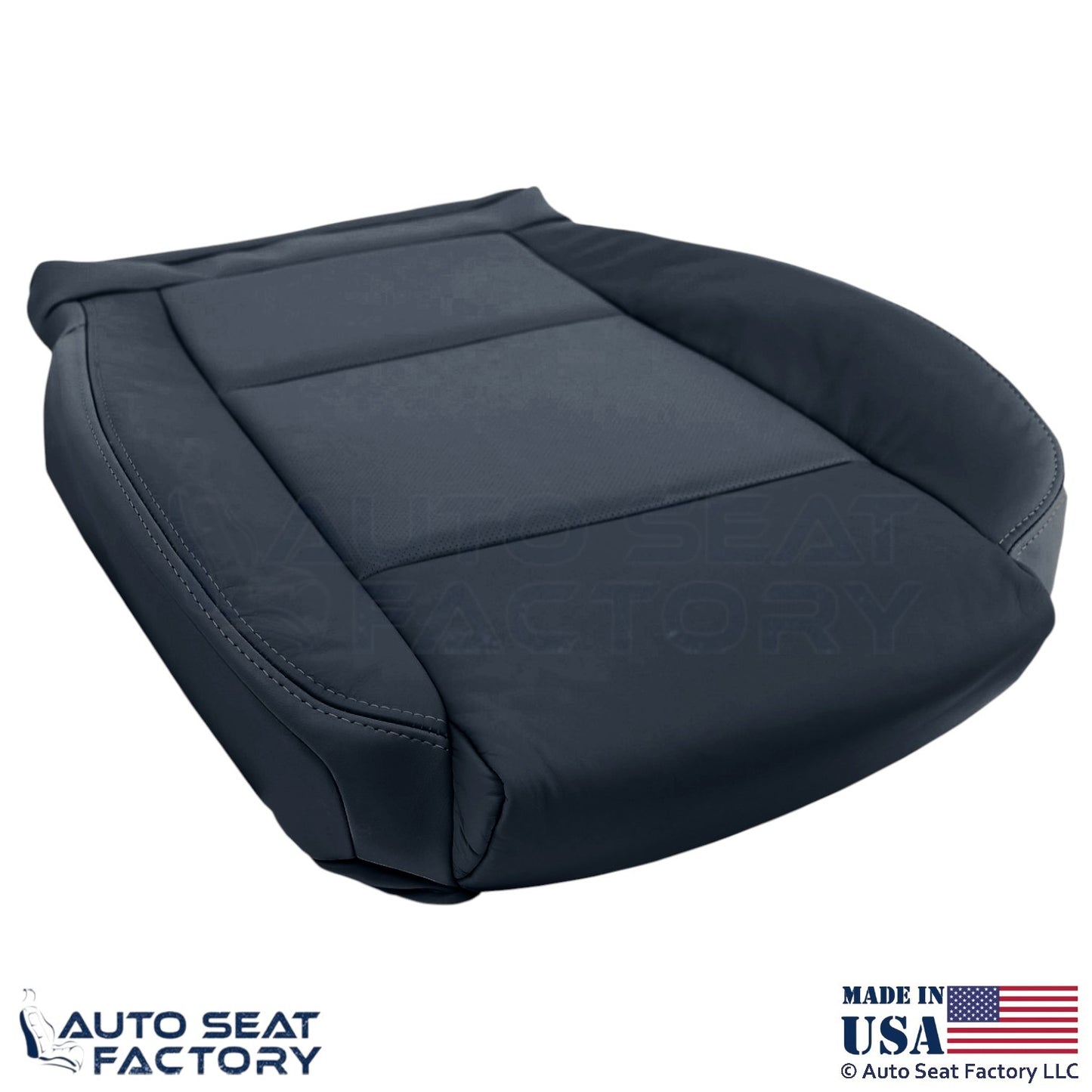 2013-2019 Fits Cadillac ATS Leatherette Perf Front Driver Side Seat Covers Black - OEM-Style Replacement Seat Cover