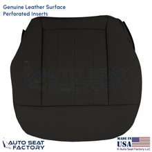 2010-2016 For Mercedes Benz E550 Genuine Leather Perf. Driver Bottom Cover Black - OEM-Style Replacement Seat Cover