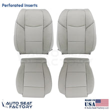 2013-2019 Fits Cadillac ATS Leather Perf Front Seat Covers Light Platinum - OEM-Style Replacement Seat Cover