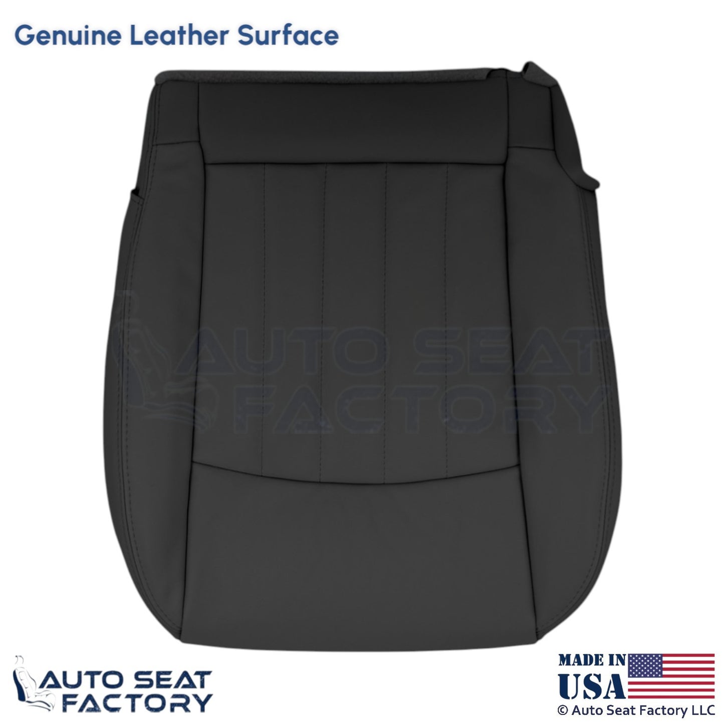 2008-2012 For Infiniti EX35 Genuine Leather Driver Bottom Seat Cover Graphite - OEM-Style Replacement Seat Cover