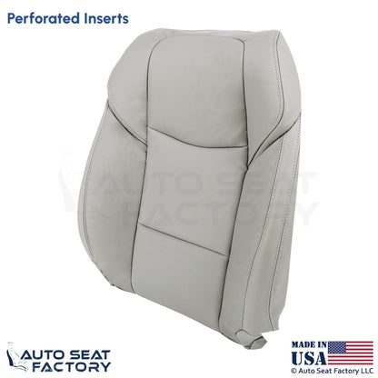 2013-2019 Fits Cadillac ATS Leatherette Front Driver Top Seat Cover Lt. Platinum - OEM-Style Replacement Seat Cover