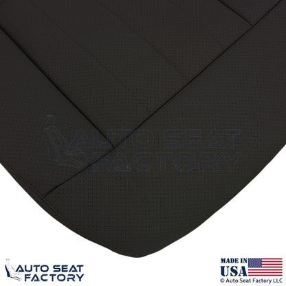 2010-2016 For Mercedes Benz E550 E350 Leatherette Perf Driver Bottom Cover Black - OEM-Style Replacement Seat Cover