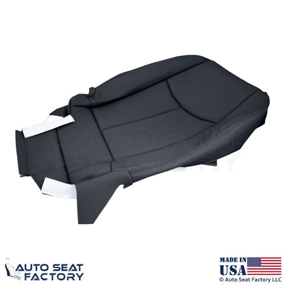 2011-2013 For Infiniti M37 M56 Genuine Leather Driver Bottom Seat Cover Graphite - OEM-Style Replacement Seat Cover