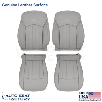 2008-2010 Fits Infiniti EX35 Genuine Leather Front Replacement Seat Covers Stone - OEM-Style Replacement Seat Cover