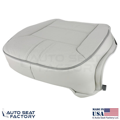 2010-2013 Fits Mercedes Benz R-Class Genuine Leather Driver Bottom Cover Gray - OEM-Style Replacement Seat Cover