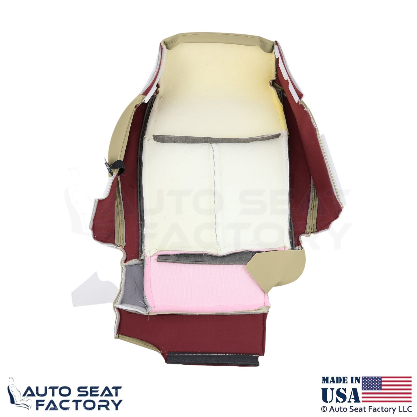 2011-2013 Fits Infiniti M37 M56 Genuine Leather Driver Bottom Seat Cover Wheat - OEM-Style Replacement Seat Cover