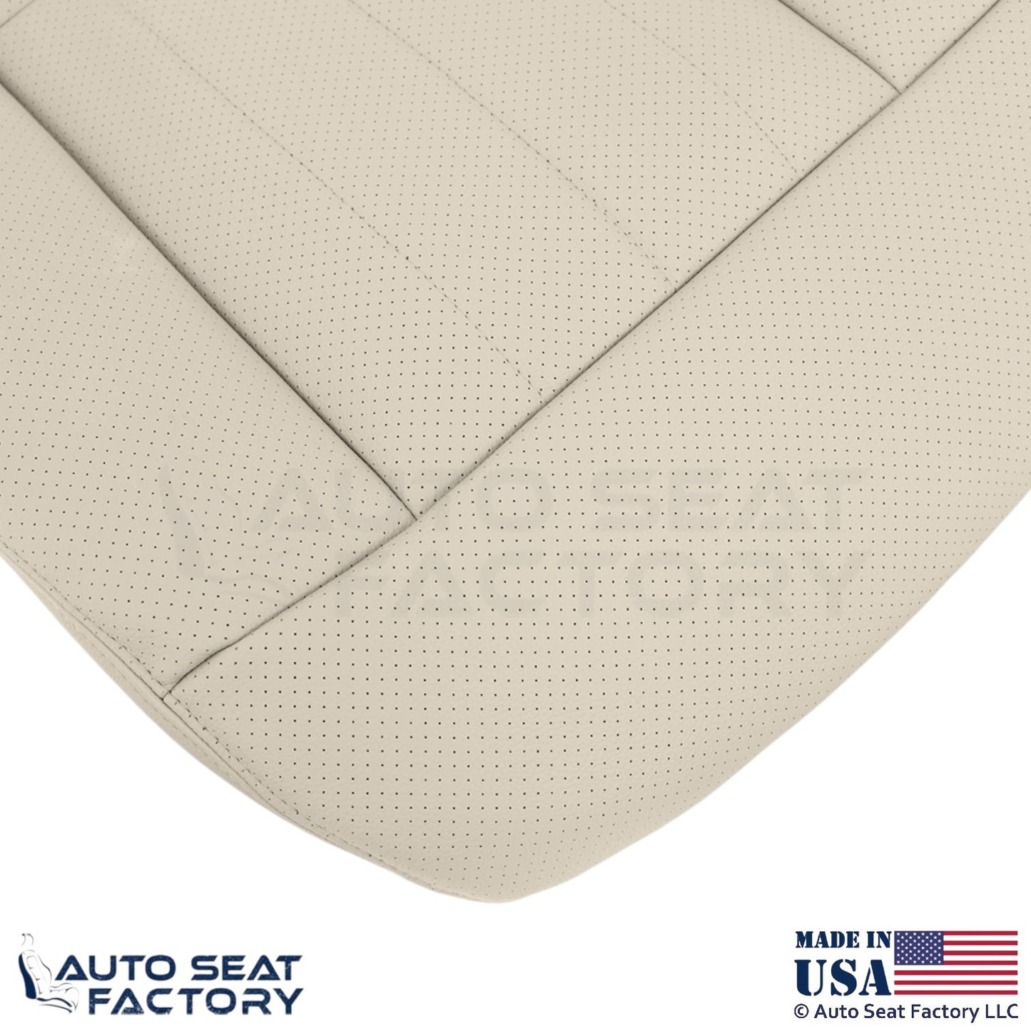 2014-2016 Fits Mercedes Benz E550 Genuine Leather Perf. Driver Bottom Cover Silk - OEM-Style Replacement Seat Cover