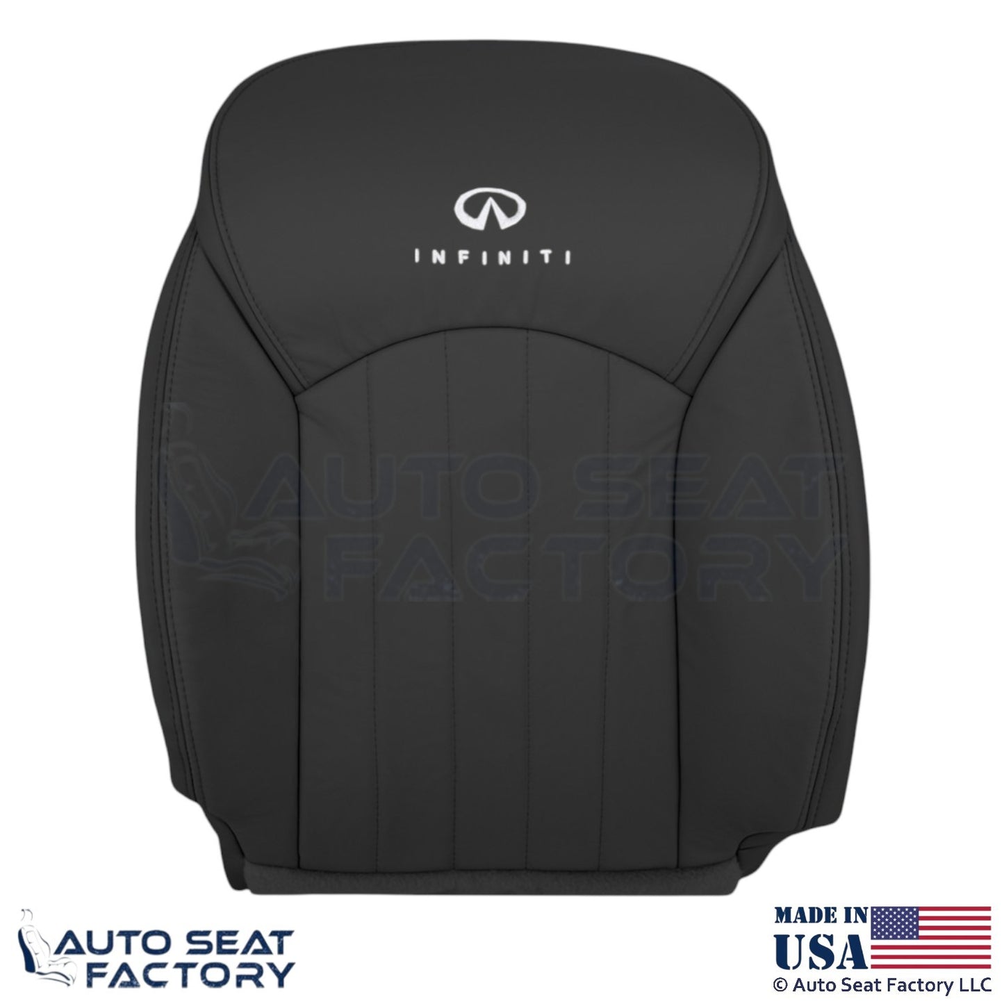 2008-2012 Fits Infiniti EX35 Genuine Leather Front Replacement Covers Graphite - OEM-Style Replacement Seat Cover