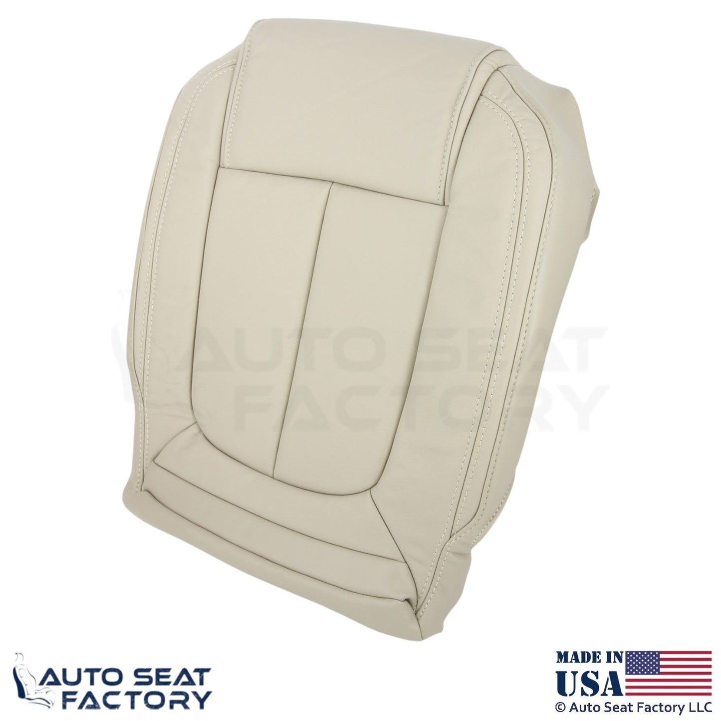 2014-2016 Fits Buick LaCrosse Genuine Leather Front Bottom Covers Light Neutral - OEM-Style Replacement Seat Cover