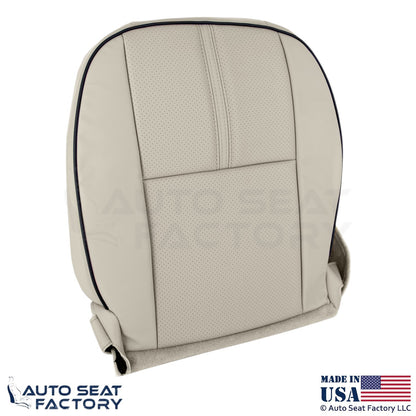 2010-2012 Fits Lincoln MKZ Genuine Leather Perf Front Bottom Seat Covers Tan - OEM-Style Replacement Seat Cover