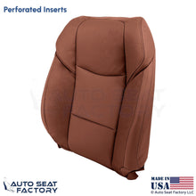 2015-2019 Fits Cadillac ATS Leatherette Perf Front Driver Top Seat Cover Brown - OEM-Style Replacement Seat Cover
