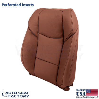 2015-2019 Fits Cadillac ATS Leatherette Perf Front Driver Top Seat Cover Brown - OEM-Style Replacement Seat Cover